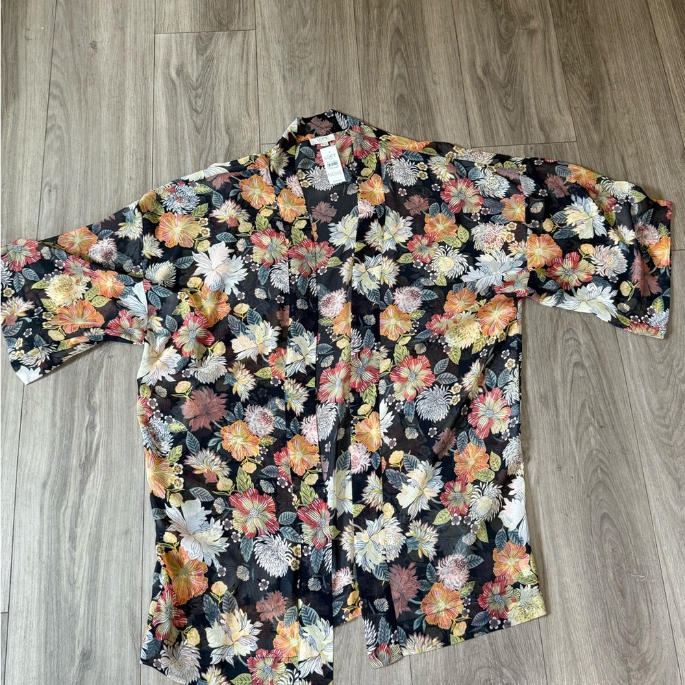 LOFT Floral Kimono - Multicolor